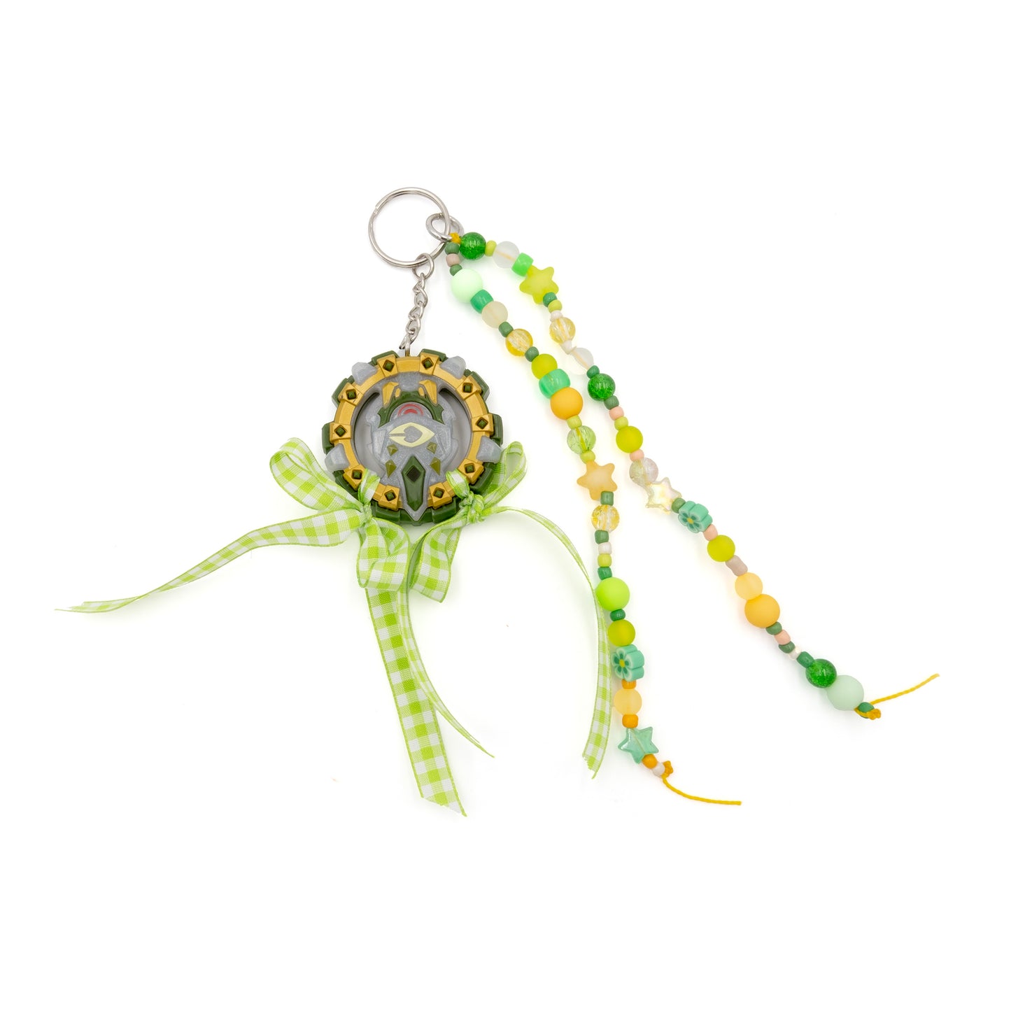 Beyblade Keychain - Green and Yellow