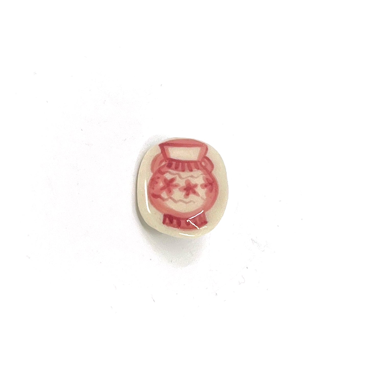 Ceramic Vase Pin - Red