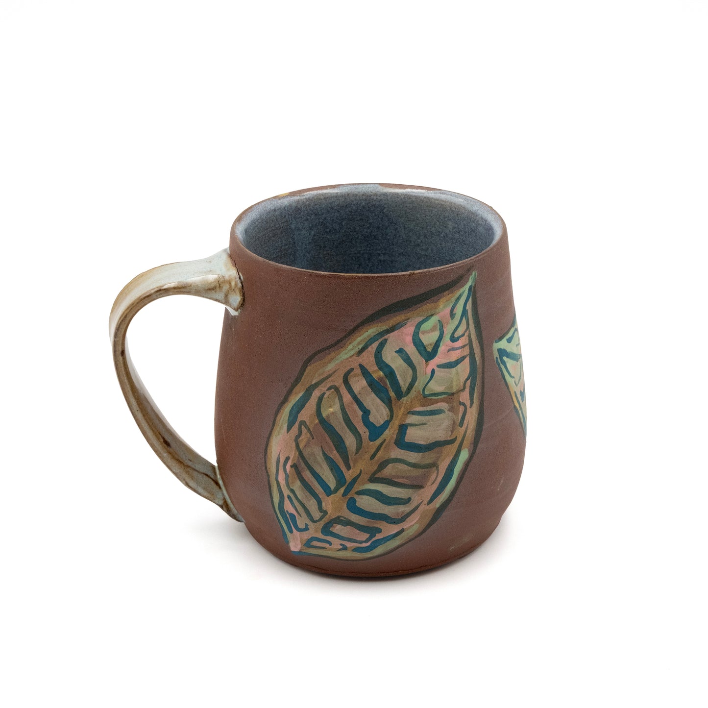 Ceramic Mug - Tropical Leaf Raw Clay 1