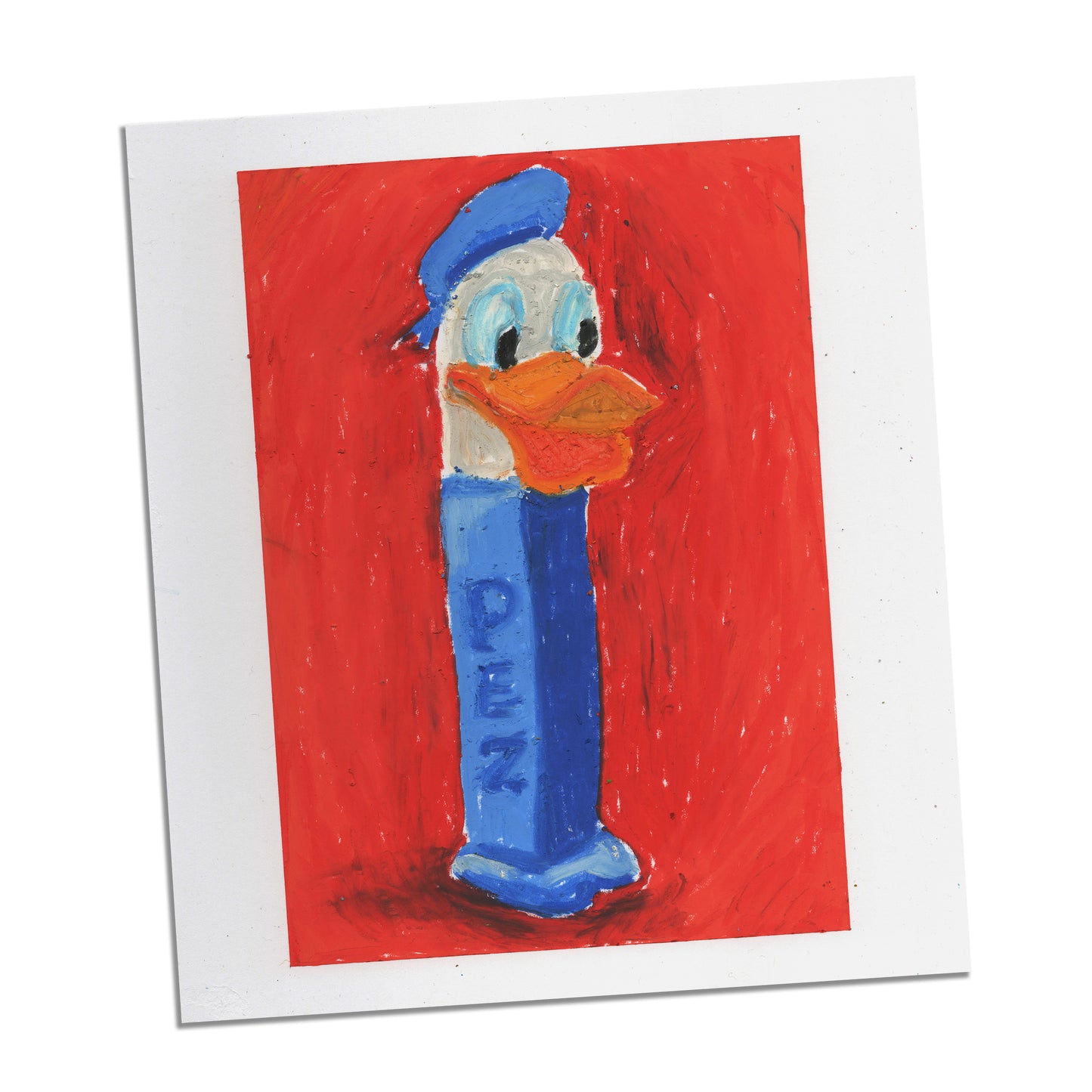Original Oil Pastel Illustration - Donald Duck