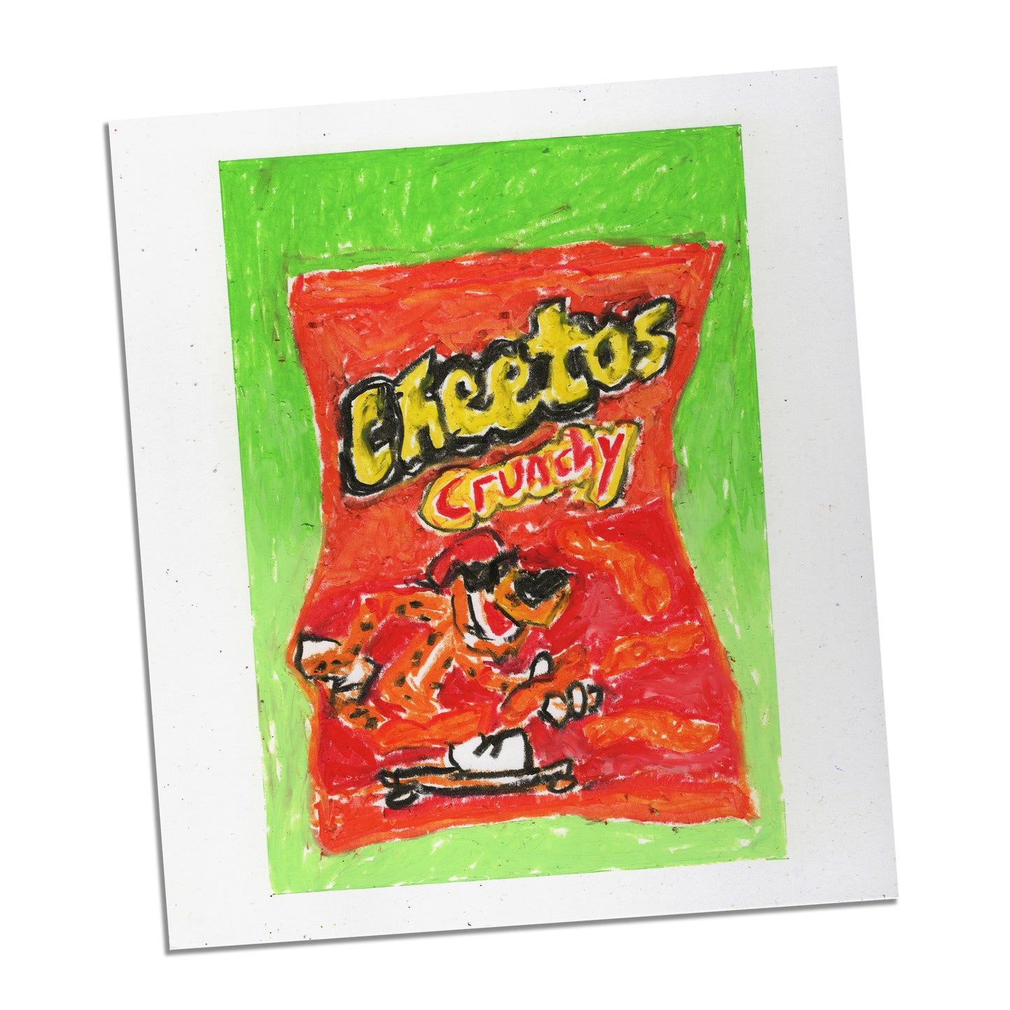 Original Oil Pastel Illustration - Cheetos