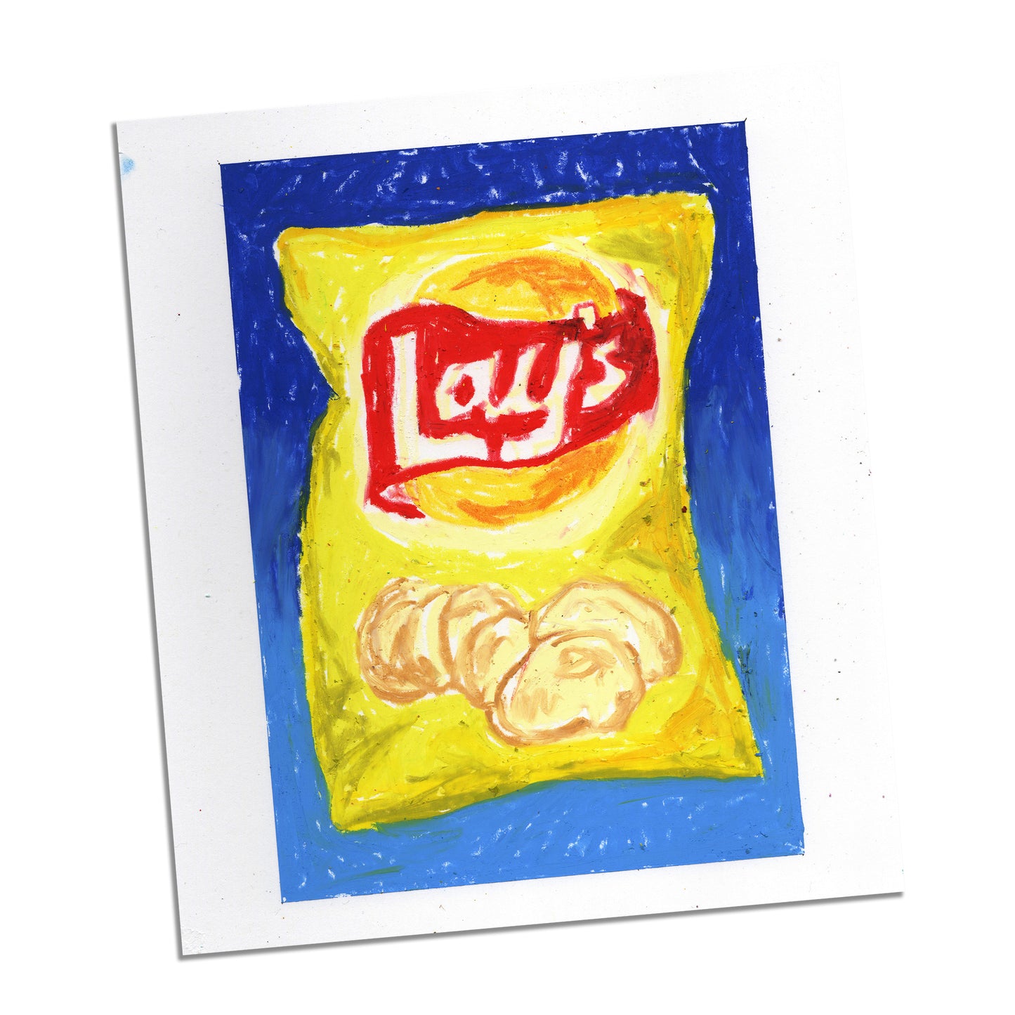 Original Oil Pastel Illustration - Lays
