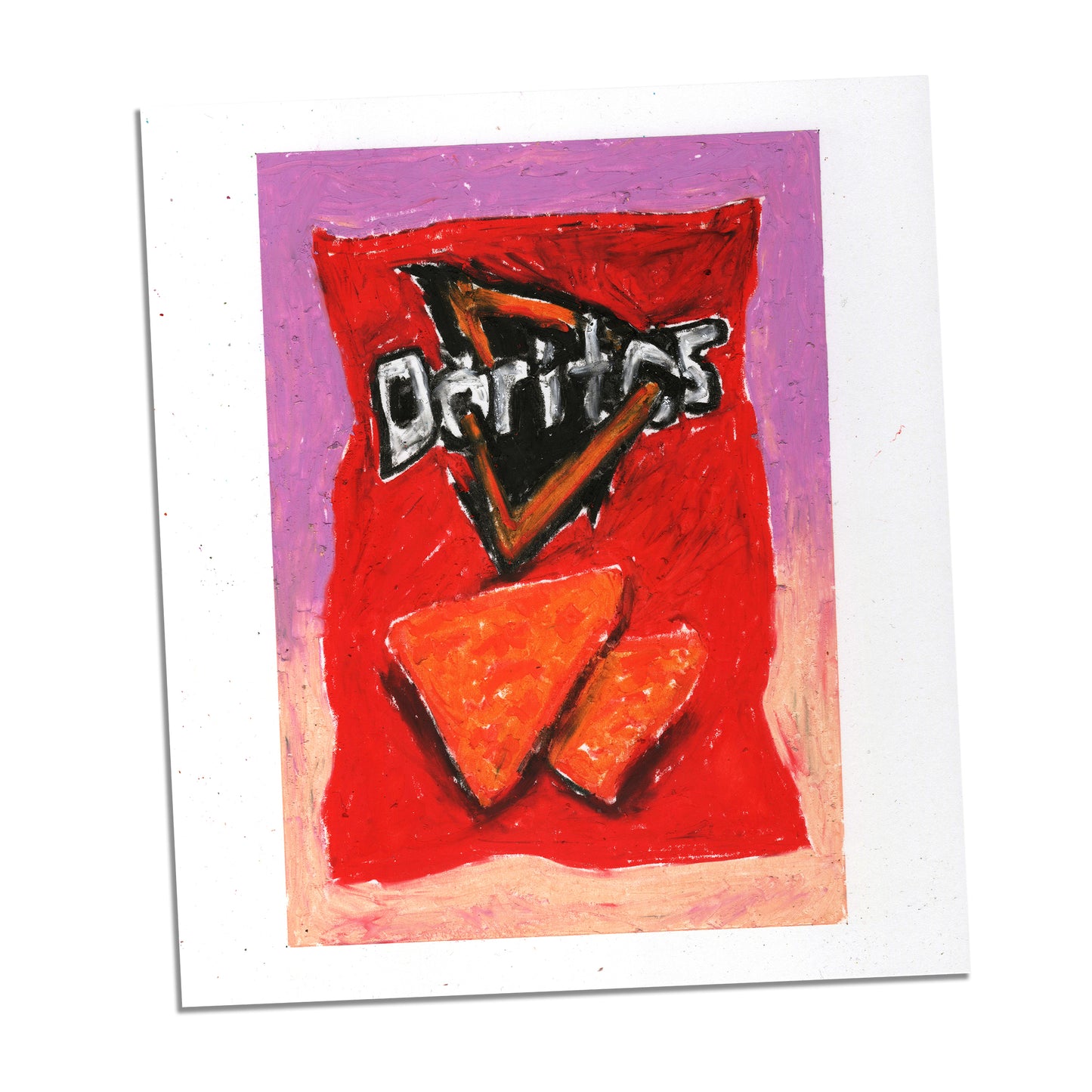 Original Oil Pastel Illustration - Doritos