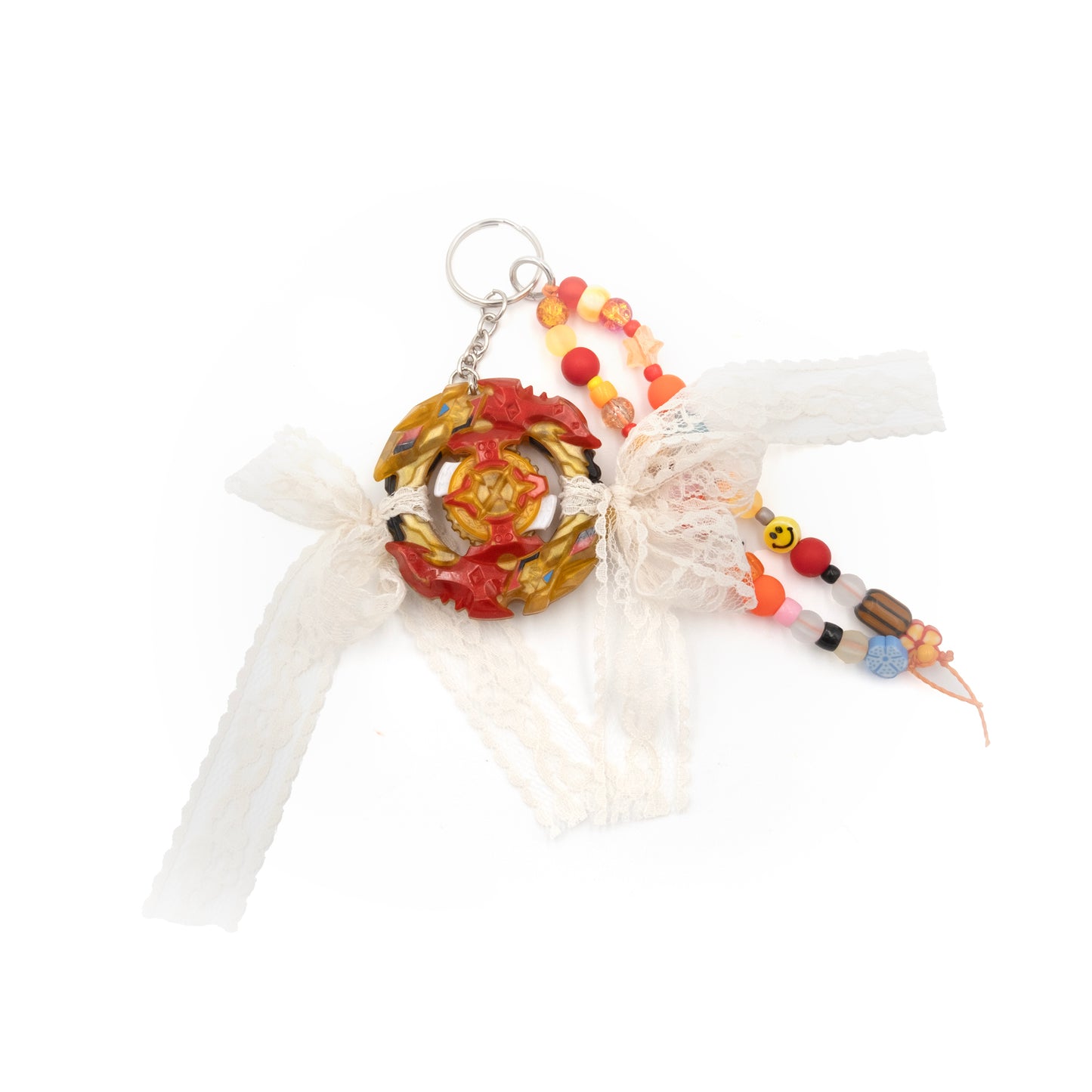 Beyblade Keychain - Red and Orange