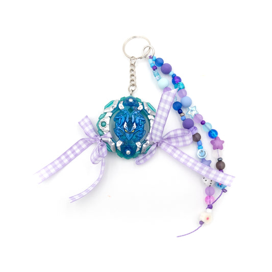 Beyblade Keychain - Purple and Teal