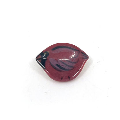 Ceramic Bird Pin - Red