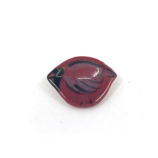 Ceramic Bird Pin - Red