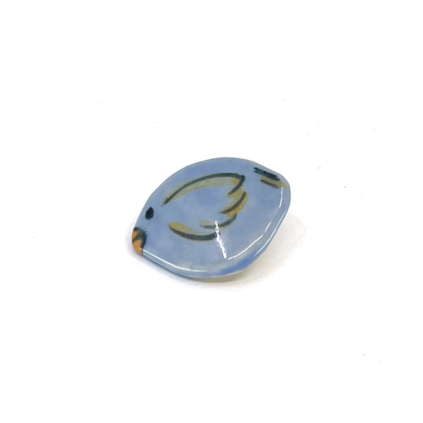 Ceramic Bird Pin - Blue