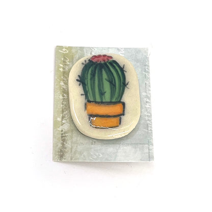 Ceramic Cactus Pin