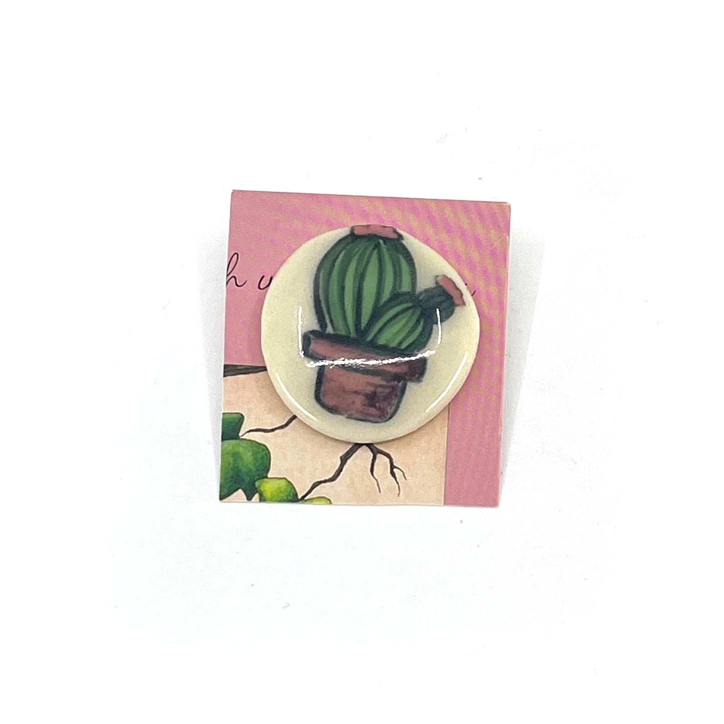 Ceramic Cactus Pin