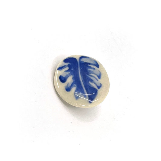 Ceramic Monstera Pin