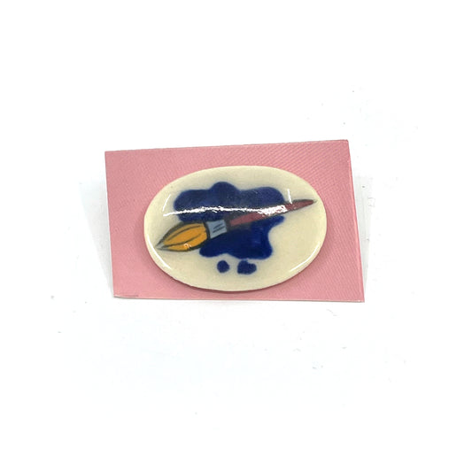 Ceramic Paintbrush Pin