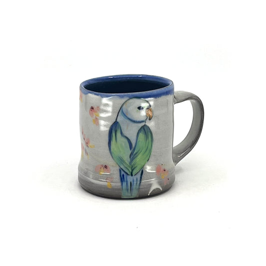 Handmade Mug - Blue Budgie