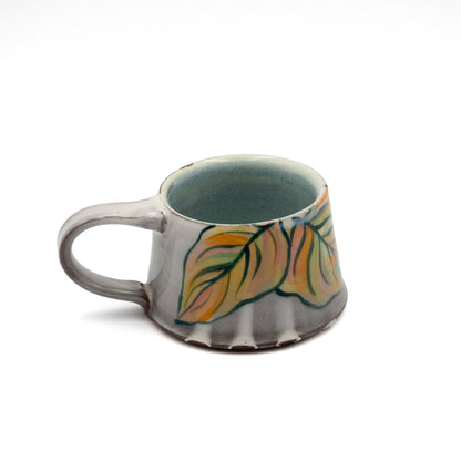 Ceramic Mug - Pink Tropical Leaf 2