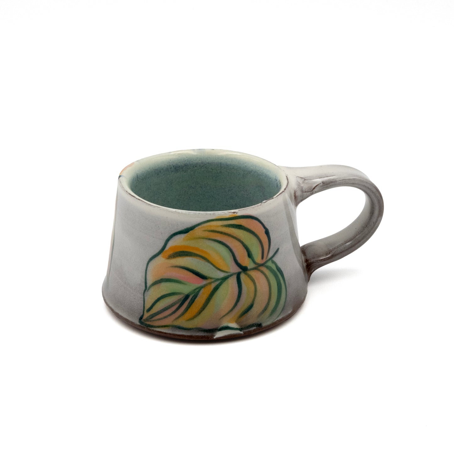 Ceramic Mug - Pink Tropical Leaf 2