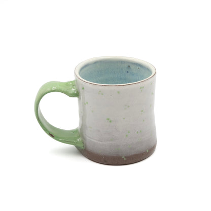 Ceramic Mug - Rhino Beetle Green handle