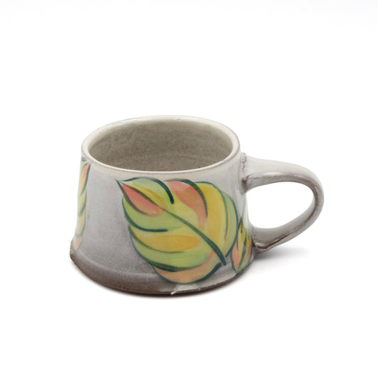 Ceramic Mug - Pink Tropical Leaf 1