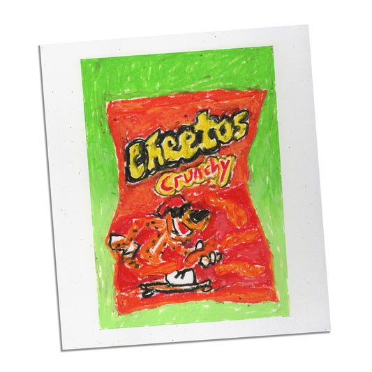 Original Oil Pastel Illustration - Cheetos