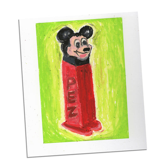 Original Oil Pastel Illustration - Mickey Mouse