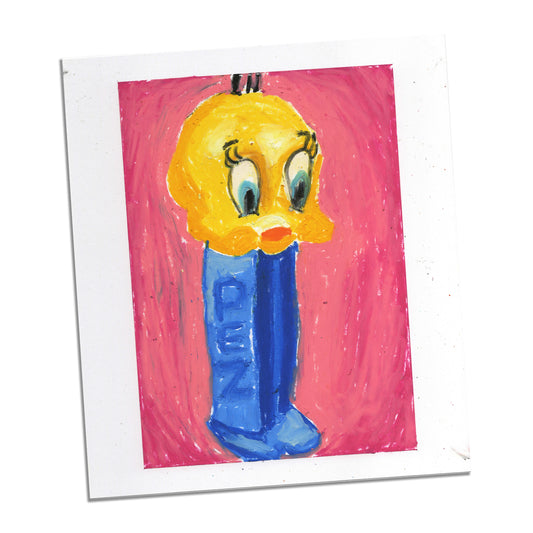 Original Oil Pastel Illustration - Tweedy Bird