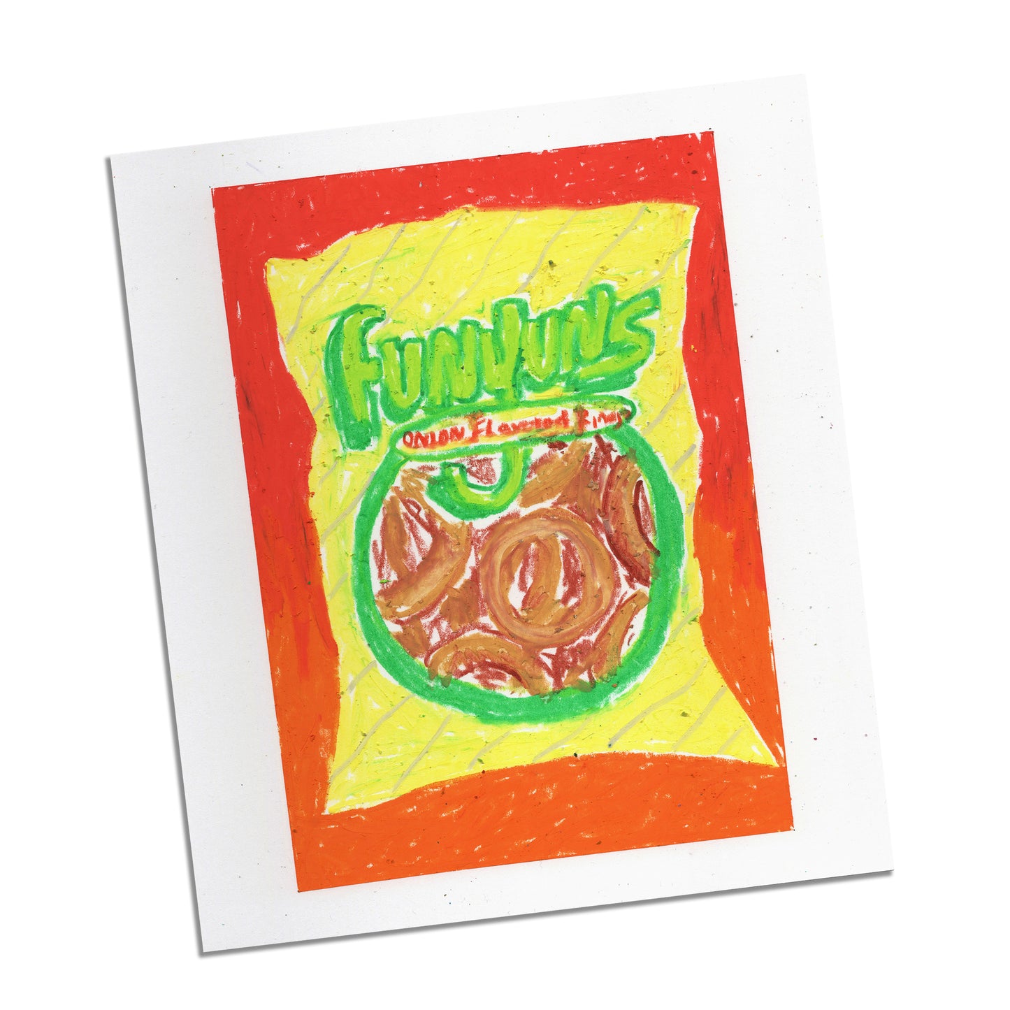 Original Oil Pastel Illustration - Funyuns